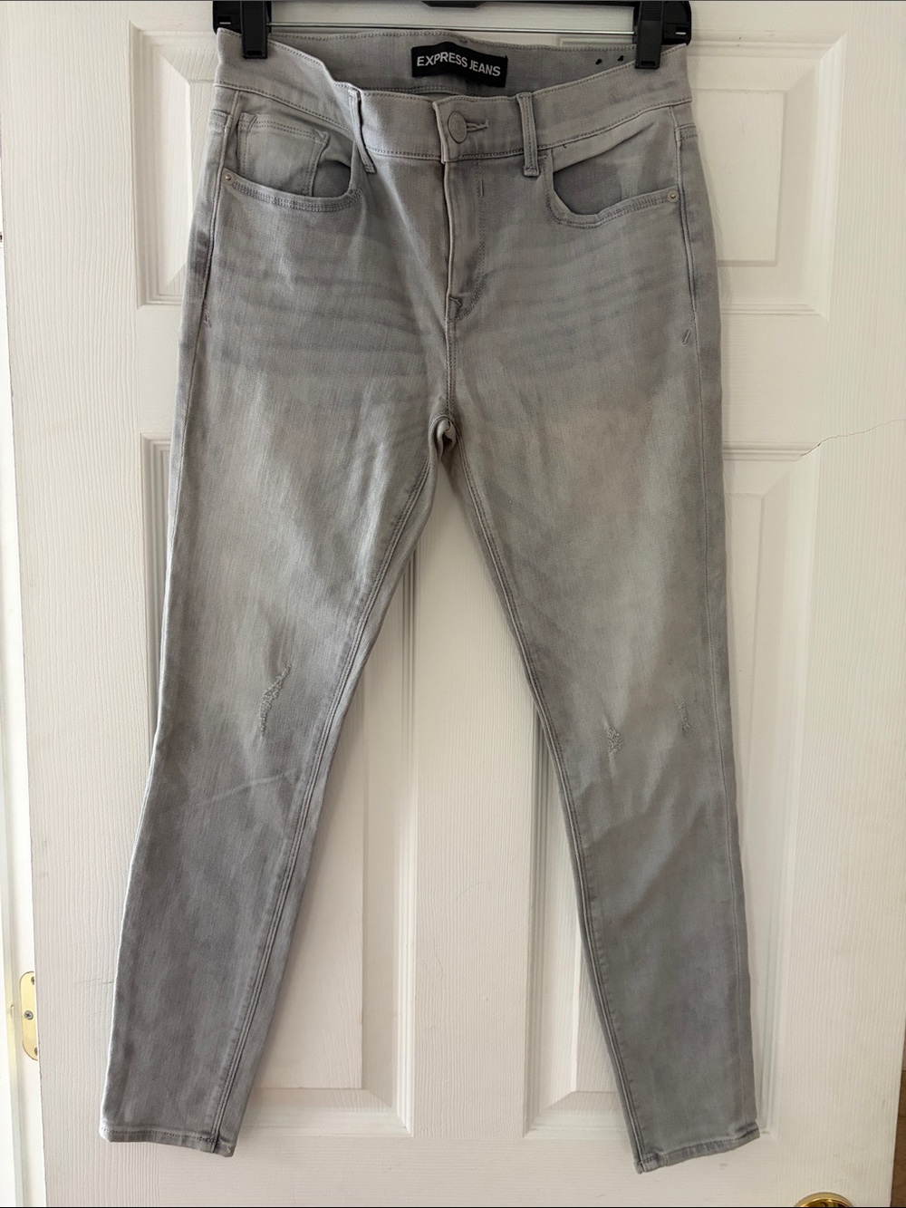 Express Light Gray Women’s Skinny Jeans